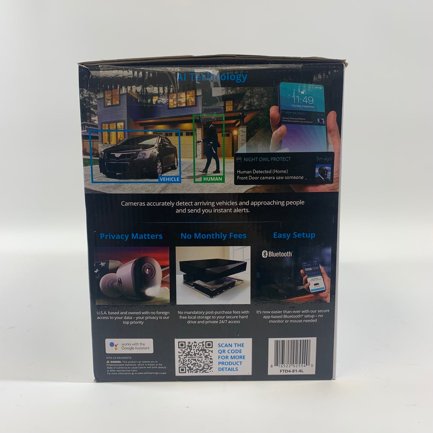 Night Owl 2k HD Wired Security System Wired Security System FTD4-81-4L