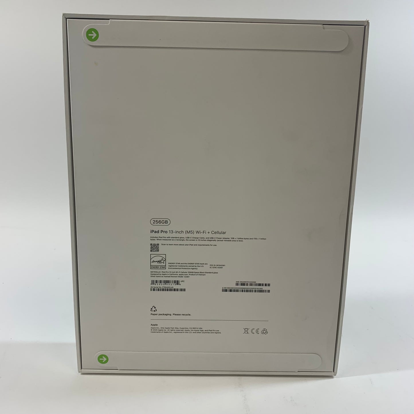 New Unlocked Apple iPad Pro 13" M5 256GB Space Black ME7W4LL/A