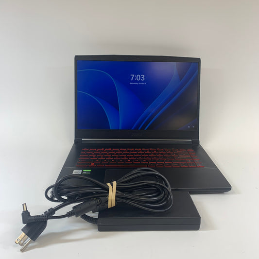 MSI Thin GF65 15.6" i7-10750H 2.5GHz 8GB RAM 512GB SSD GeForce GTX 1660 Ti