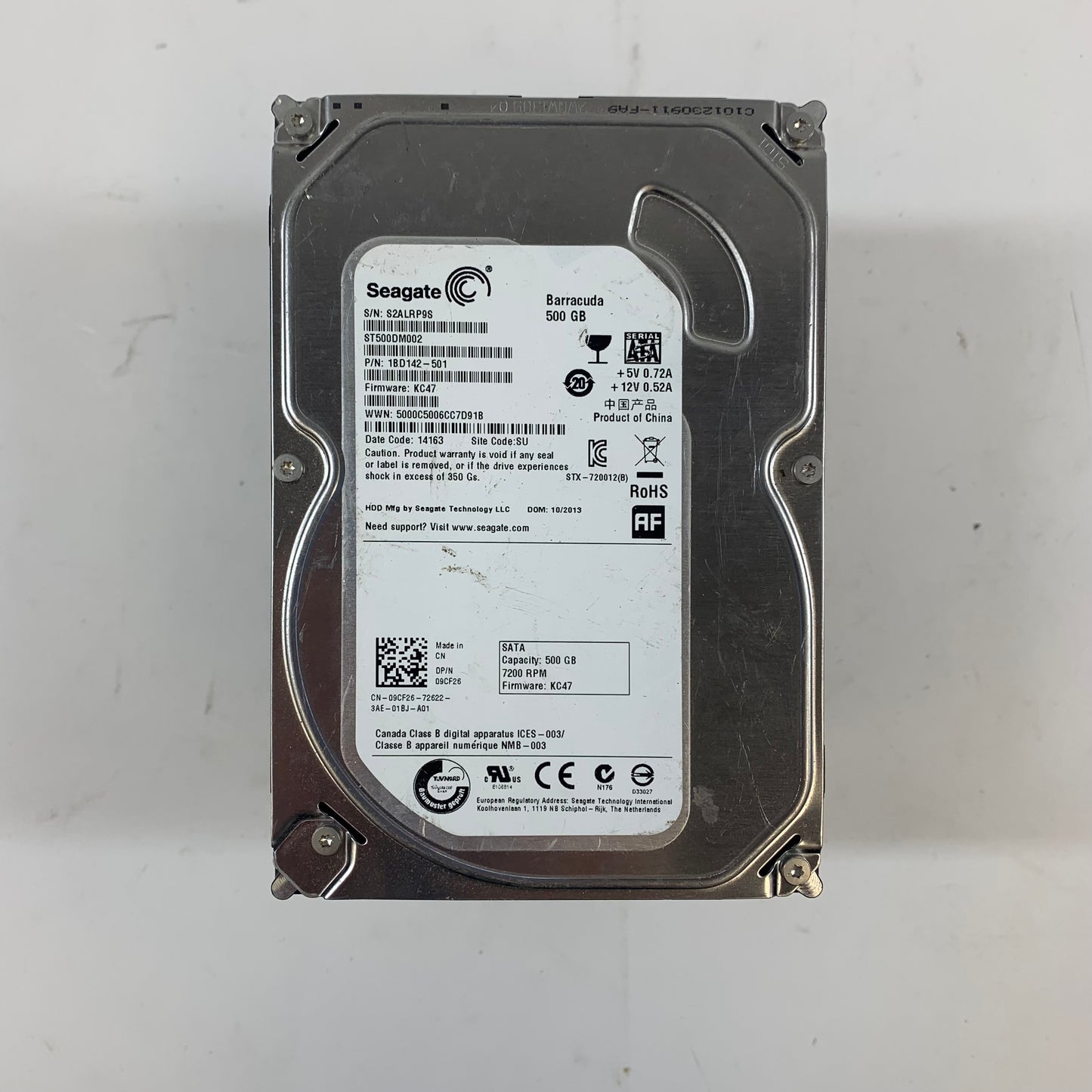 Lot of 6 Seagate 3.5" Barracuda 500GB SATA HDD ST500DM002