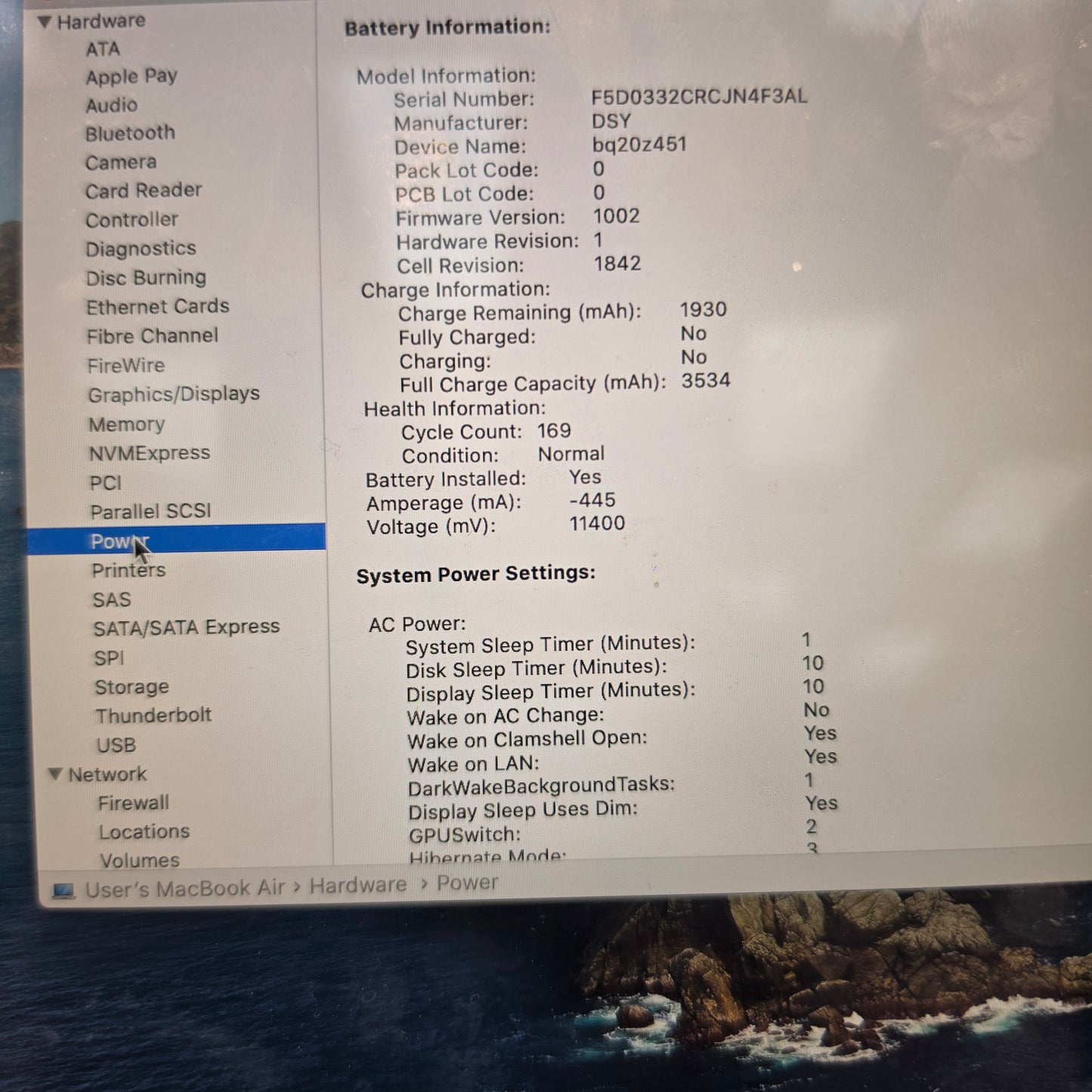 2020 Apple MacBook Air 13.3" i3 1.1GHz 8GB RAM 512GB SSD Space Gray A2179