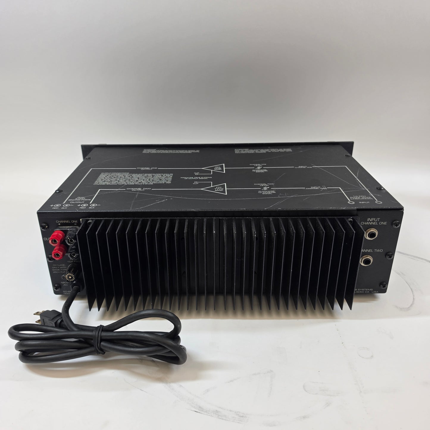AB Systems Precedent Series 600 175W 8 ohm 2 Channel Sound Amplifier