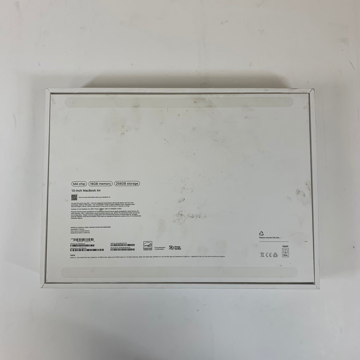 New Open Box 2025 Apple MacBook Air 13.3" M4 4.5GHz 16GB RAM 256GB SSD