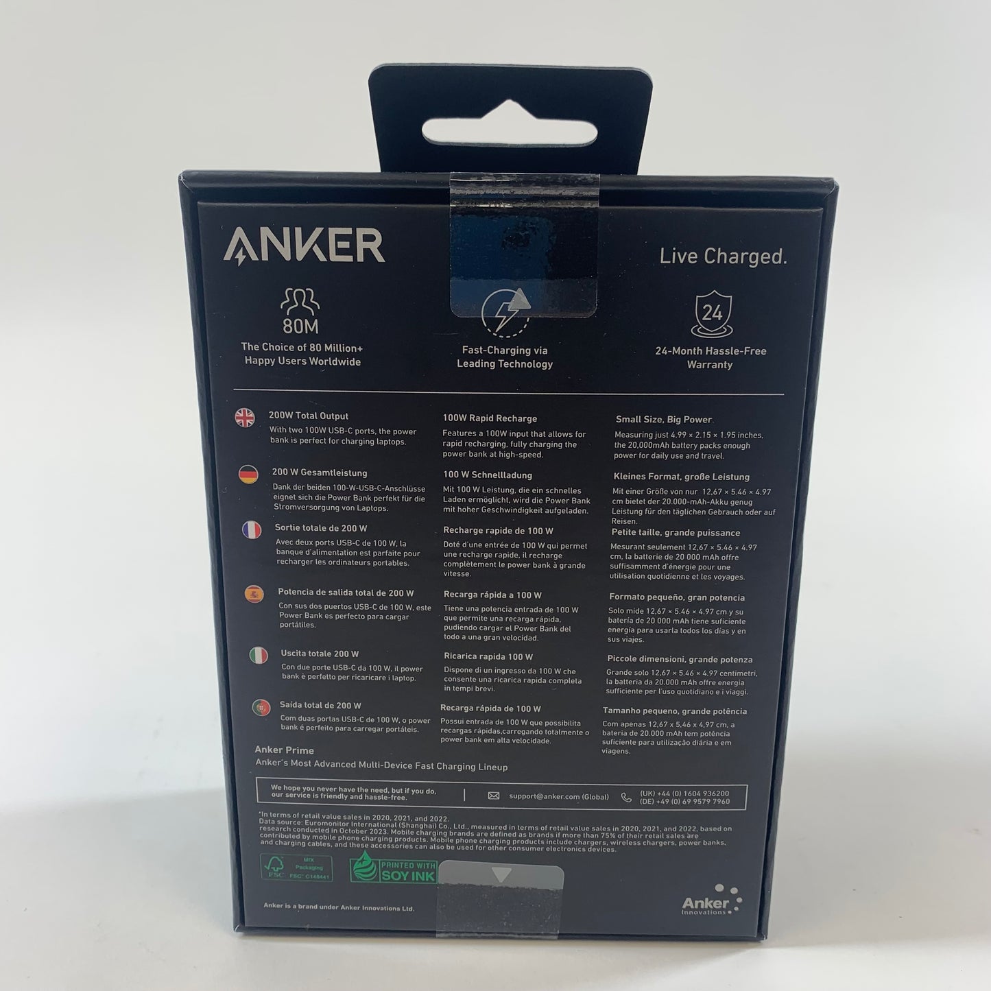 New Anker Multi-Device Fast Charging Prime 20,000mAh Power Bank A1336