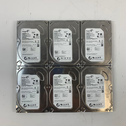 Lot of 6 Seagate 3.5" Barracuda 500GB SATA HDD ST500DM002
