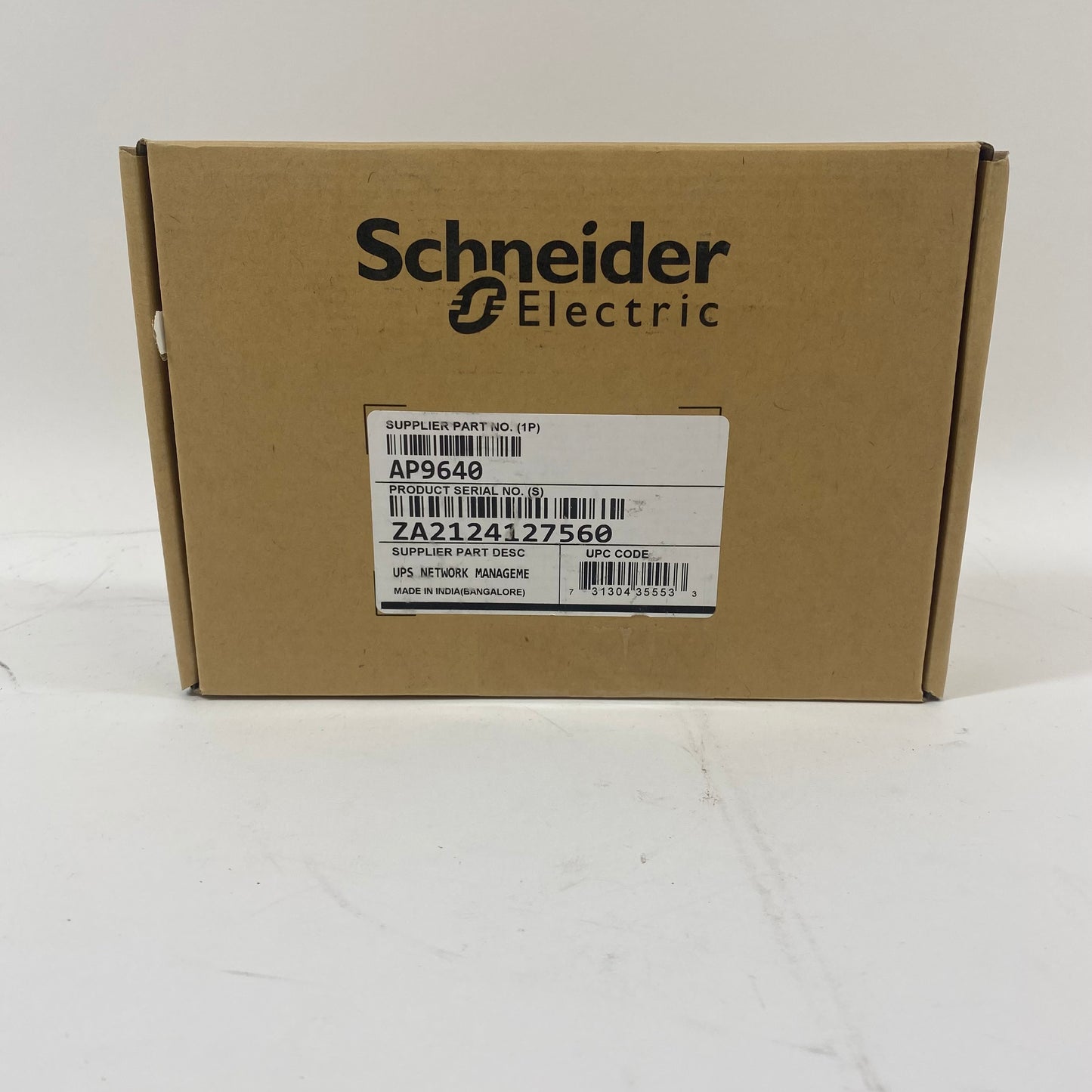 Schneider Electric UPS Network Management UPS Network Management AP9640
