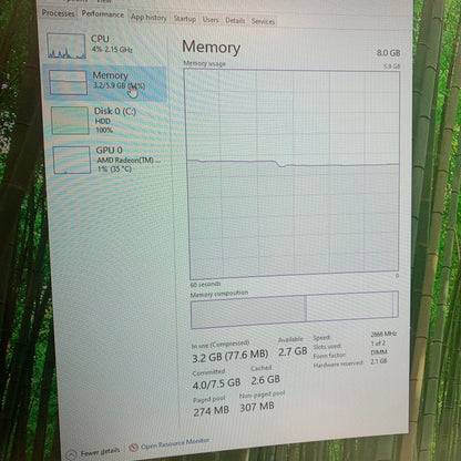 Dell Pavilion DESKTOP  AMD Ryzen 3 2200g 3.50GHz 8GB RAM 1TB SSD