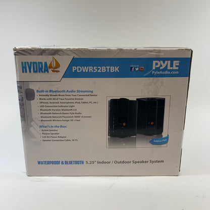 Pyle PDWR53BTBK Indoor/Outdoor Wired Speaker Black PDWR53BTBK