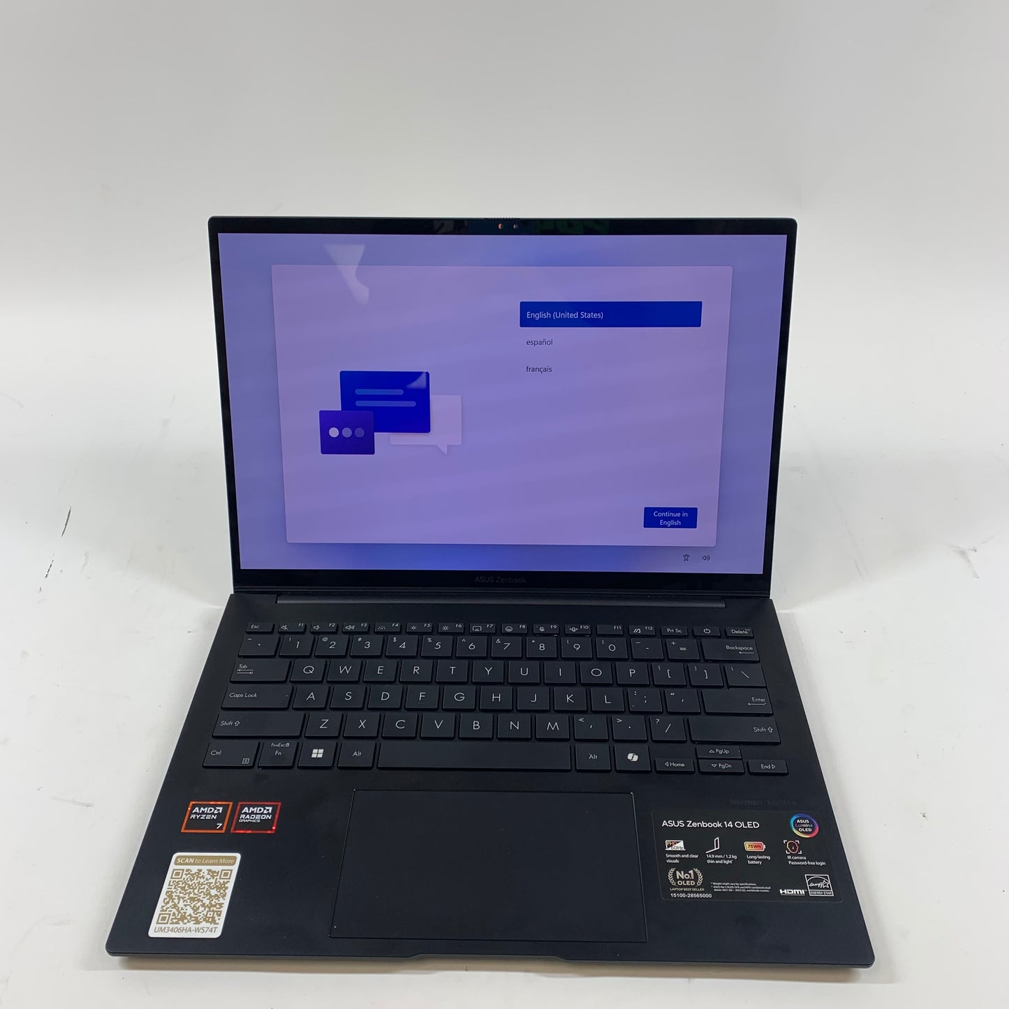 Asus Zenbook 14 OLED UM3406HA 14" Ryzen 7 8840HS 3.3GHz 16GB RAM 512GB SSD