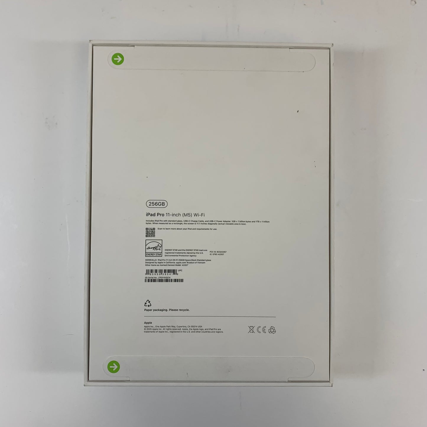 New WiFi Only Apple iPad Pro 11" M5 256GB Space Black MDWK4LL/A