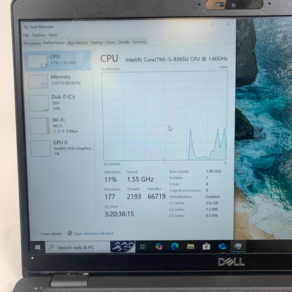 Dell P98G P98G001 14" i5-8365U  1.9GHz 8GB RAM 256GB SSD