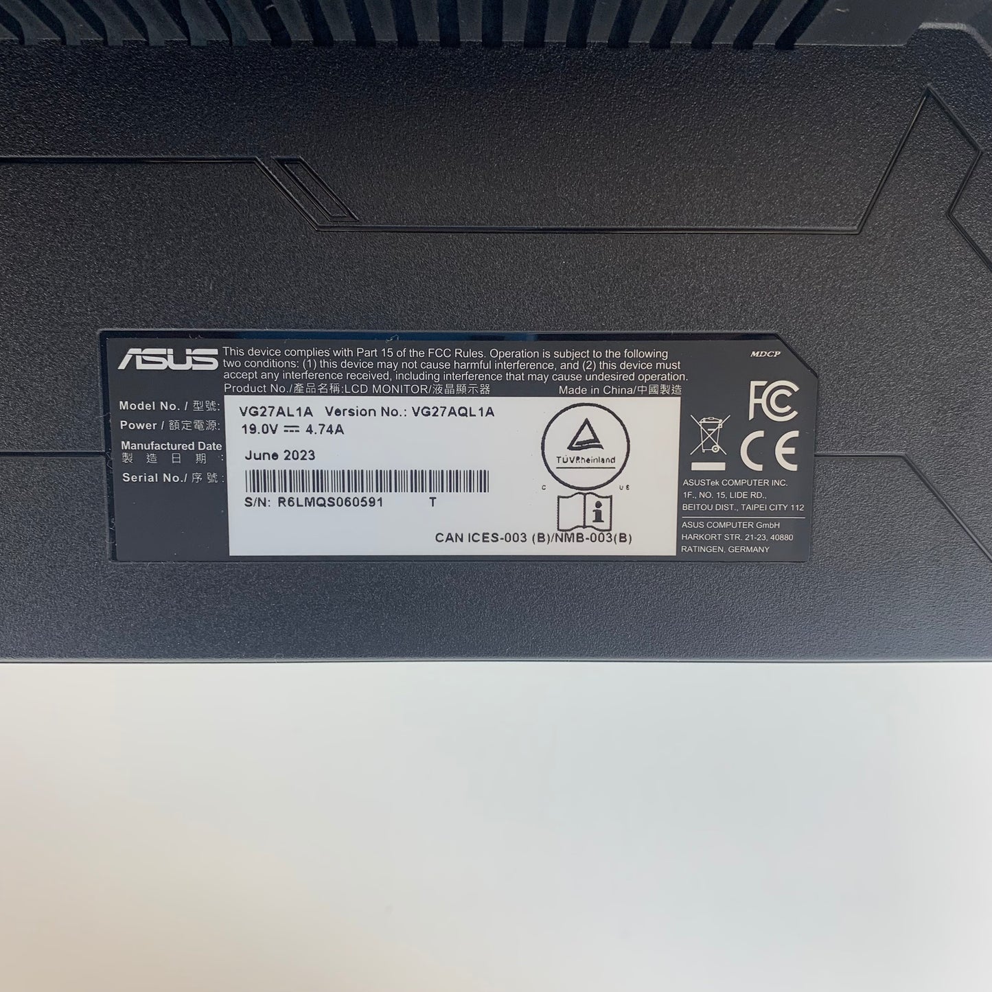 ASUS TUF Gaming 27" VG27AL1A LED IPS LED 170Hz Gaming Monitor