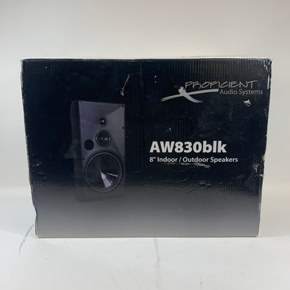 New Proficient AW830BLK 8" Indoor/Outdoor Speakers Black