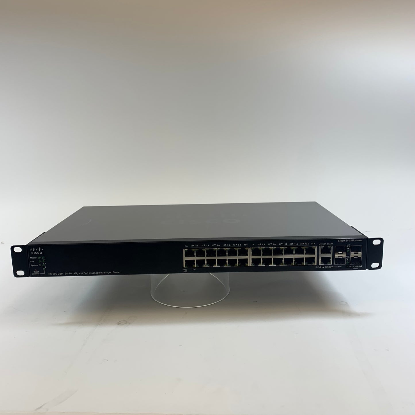 Cisco 28-Port Gigabit PoE Managed Network Switch SG500-28P Unclaimed