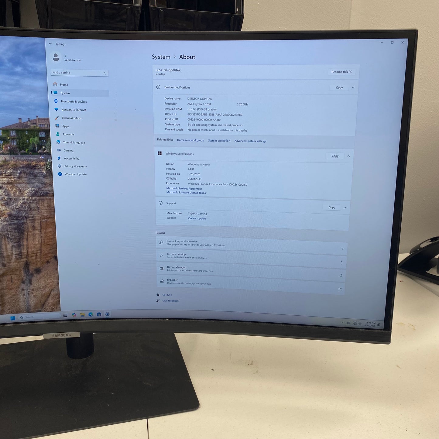 Skytech Viper Ryzen 7 5700 3.70GHz 16GB RAM 2TB SSD Nvidia RTX 5060