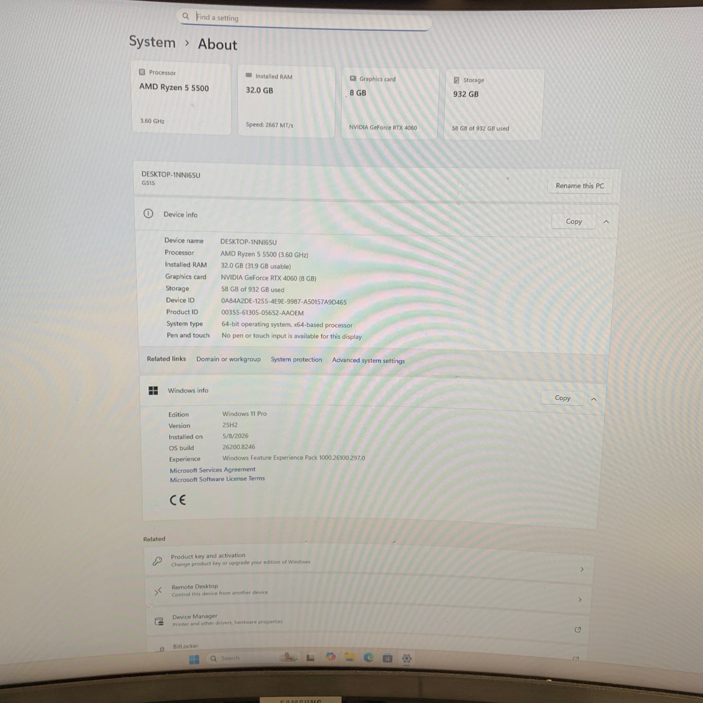 PowerSpec Custom PC Ryzen 5 5500 32GB RAM 1TB SSD Nvidia GeForce RTX 4060