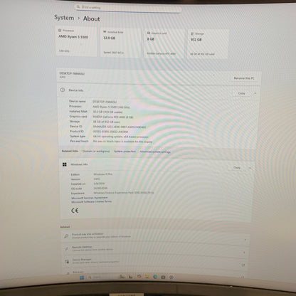 PowerSpec Custom PC Ryzen 5 5500 32GB RAM 1TB SSD Nvidia GeForce RTX 4060