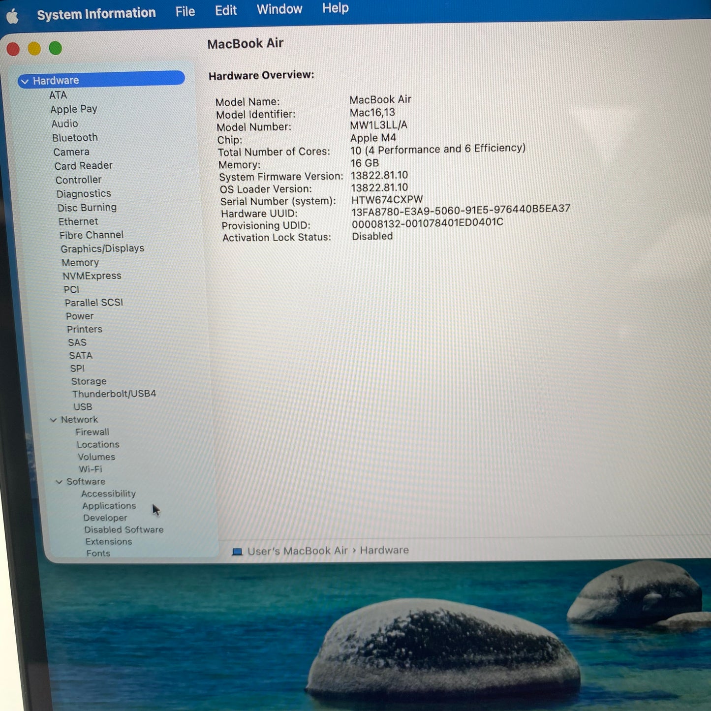 2025 Apple MacBook Air 15" M4 10C GPU 4.5GHz 16GB RAM 256GB SSD A3241