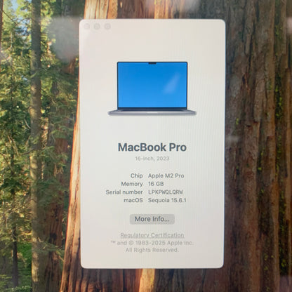 2023 Apple MacBook Pro 16" M2 Pro 19C GPU 16GB RAM 512GB SSD A2780