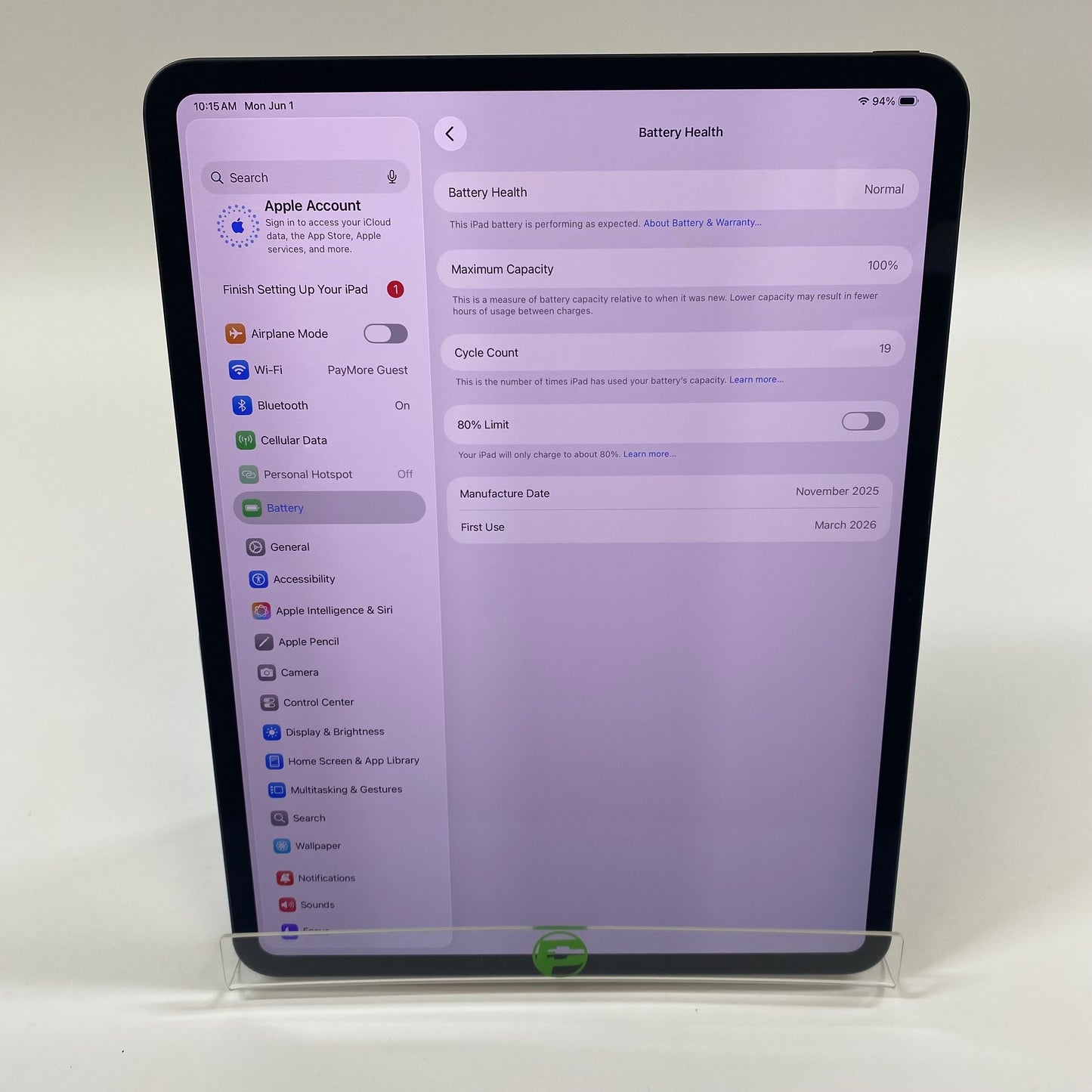 WiFi Only Apple iPad Pro 13" M5 256GB Space Black ME7W4LL/A