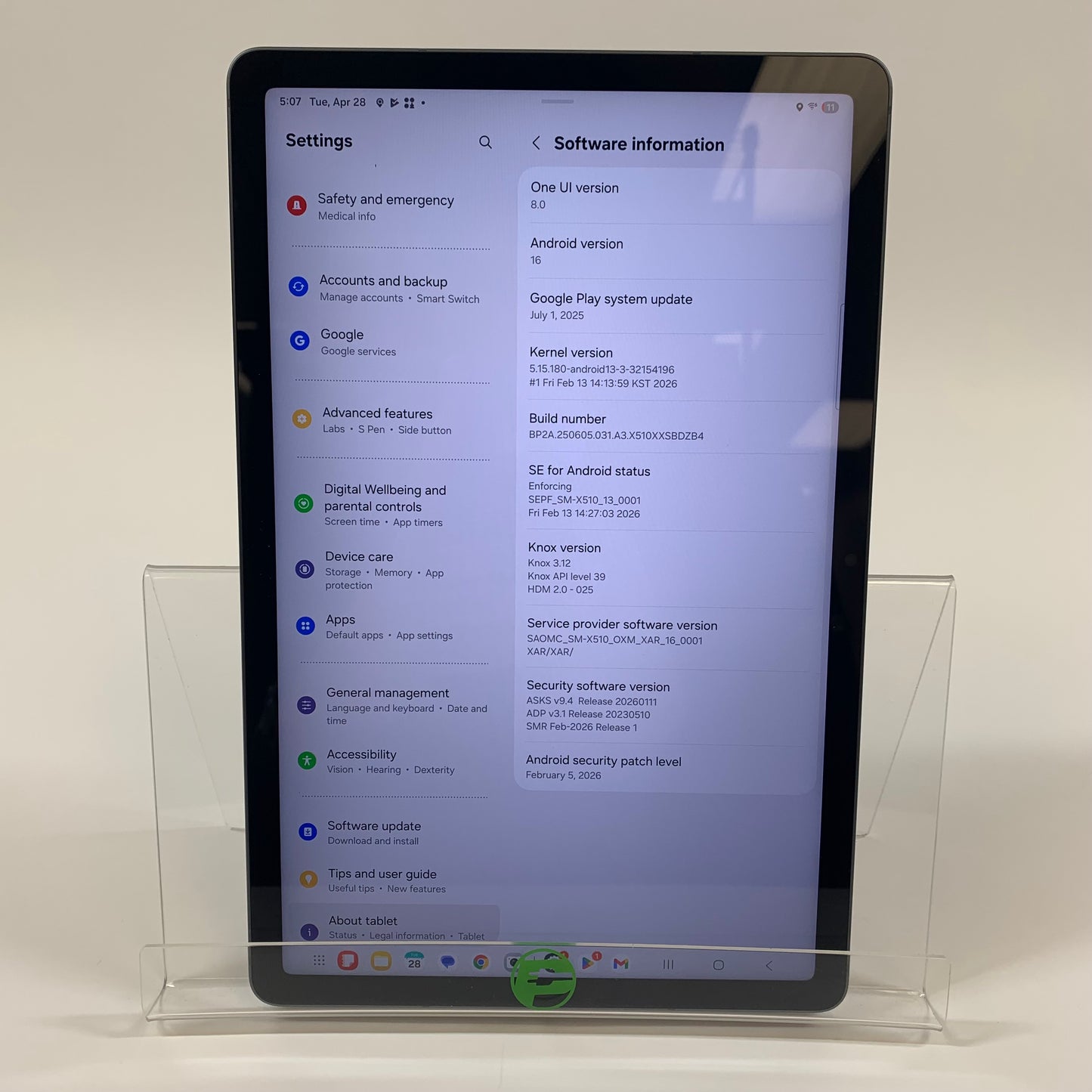WiFi Only Samsung Galaxy Tab S9 FE 10.9" 128GB Gray SM-X510