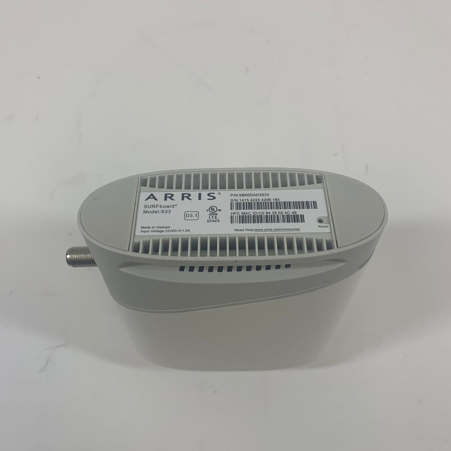 ARRIS Surfboard S33 Cable Modem