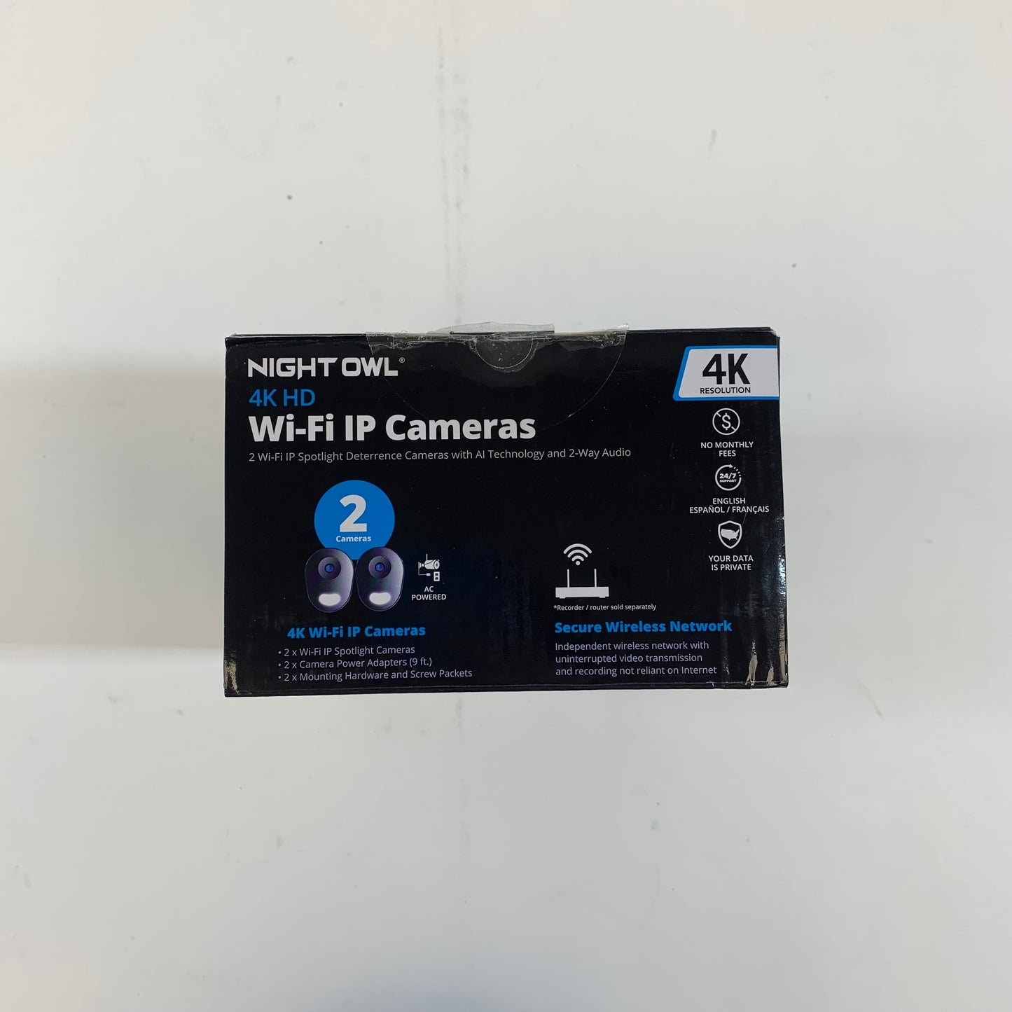 New Night Owl 4K HD Wi-Fi IP Camera Security Camera CAM-2PK-FWIP8L