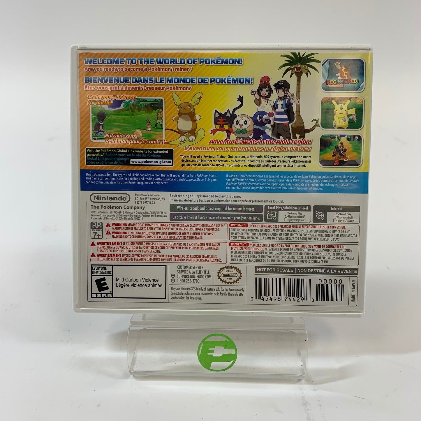 Pokemon Sun (Nintendo 3DS, 2016)