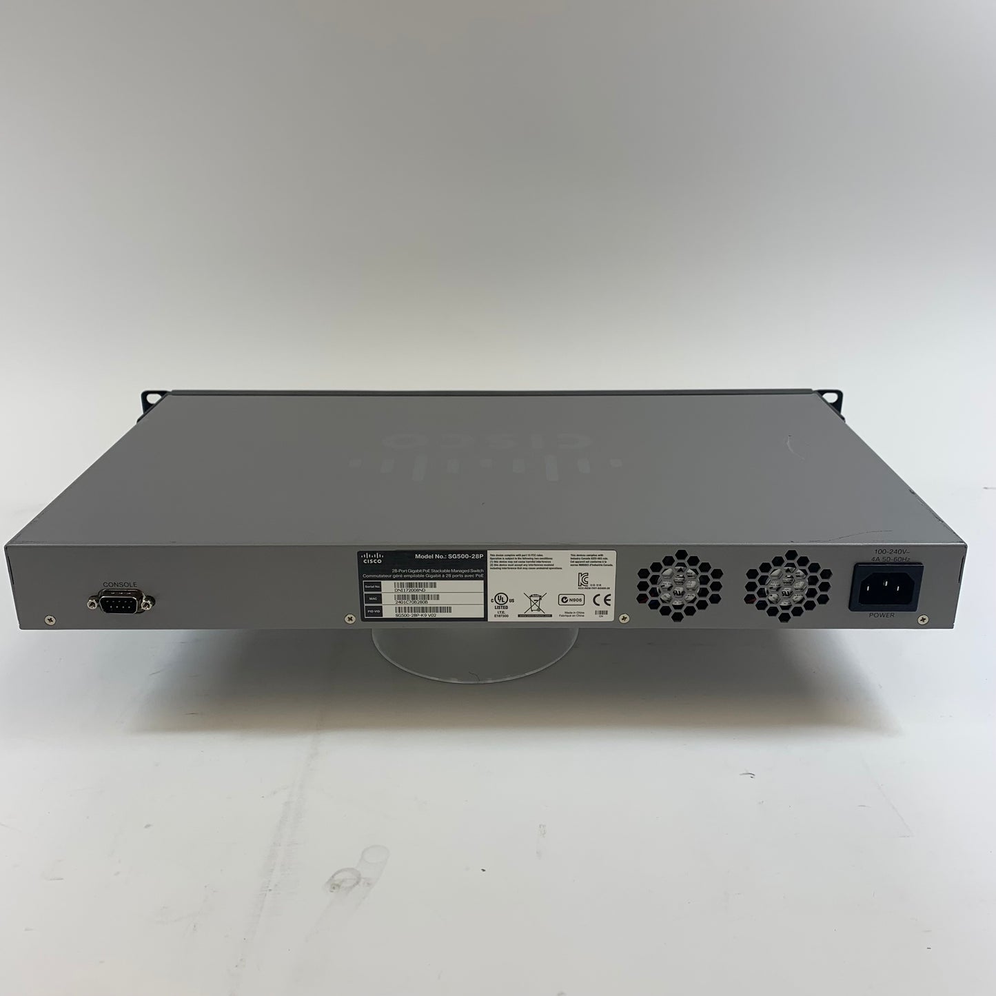 Cisco 28-Port Gigabit PoE Managed Network Switch SG500-28P Unclaimed