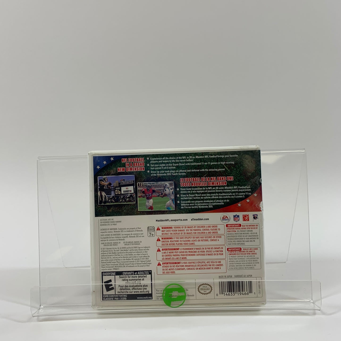 Madden NFL Football (Nintendo 3DS, 2011)