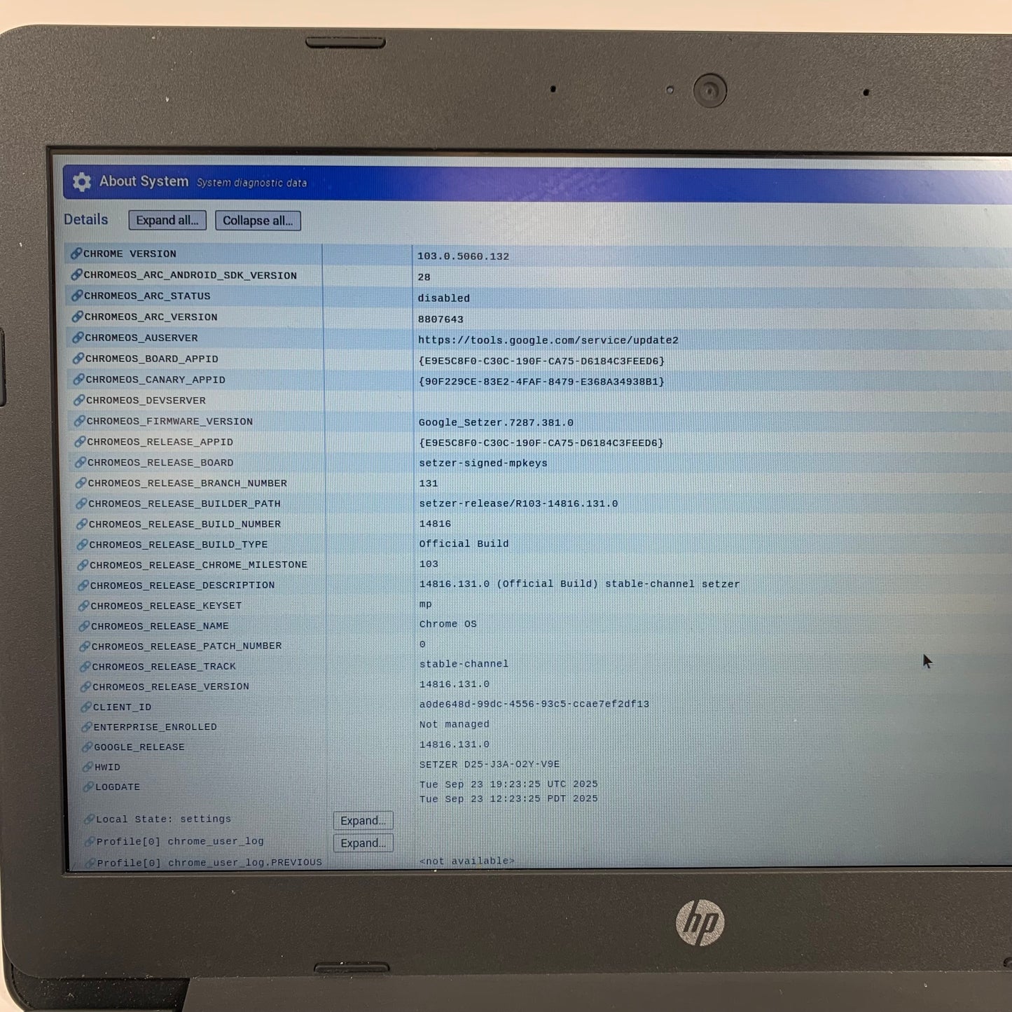 HP Chromebook 11-V031HR 11.6" Celeron N3060 1.6GHz 4GB RAM 16GB SSD