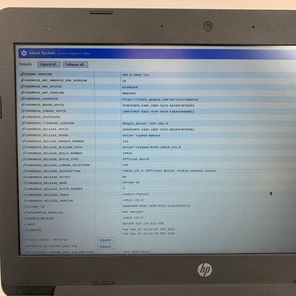 HP Chromebook 11-V031HR 11.6" Celeron N3060 1.6GHz 4GB RAM 16GB SSD