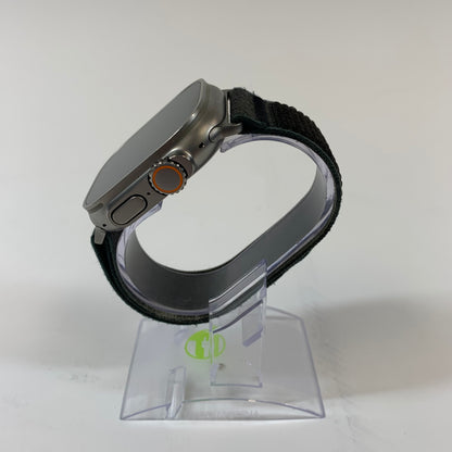 Unlocked Apple Watch Ultra 2 49MM Natural Titanium Green Velcro Loops MRF63LW/A