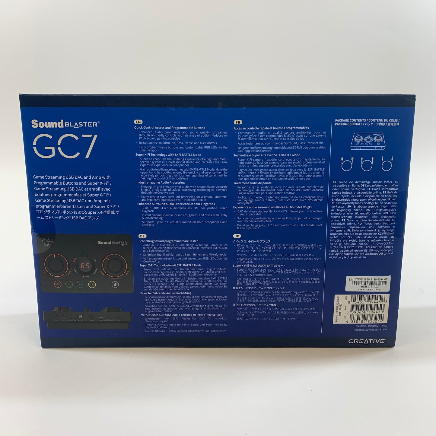 New SoundBlaster G7 Game Streaming USB DAC and Amp