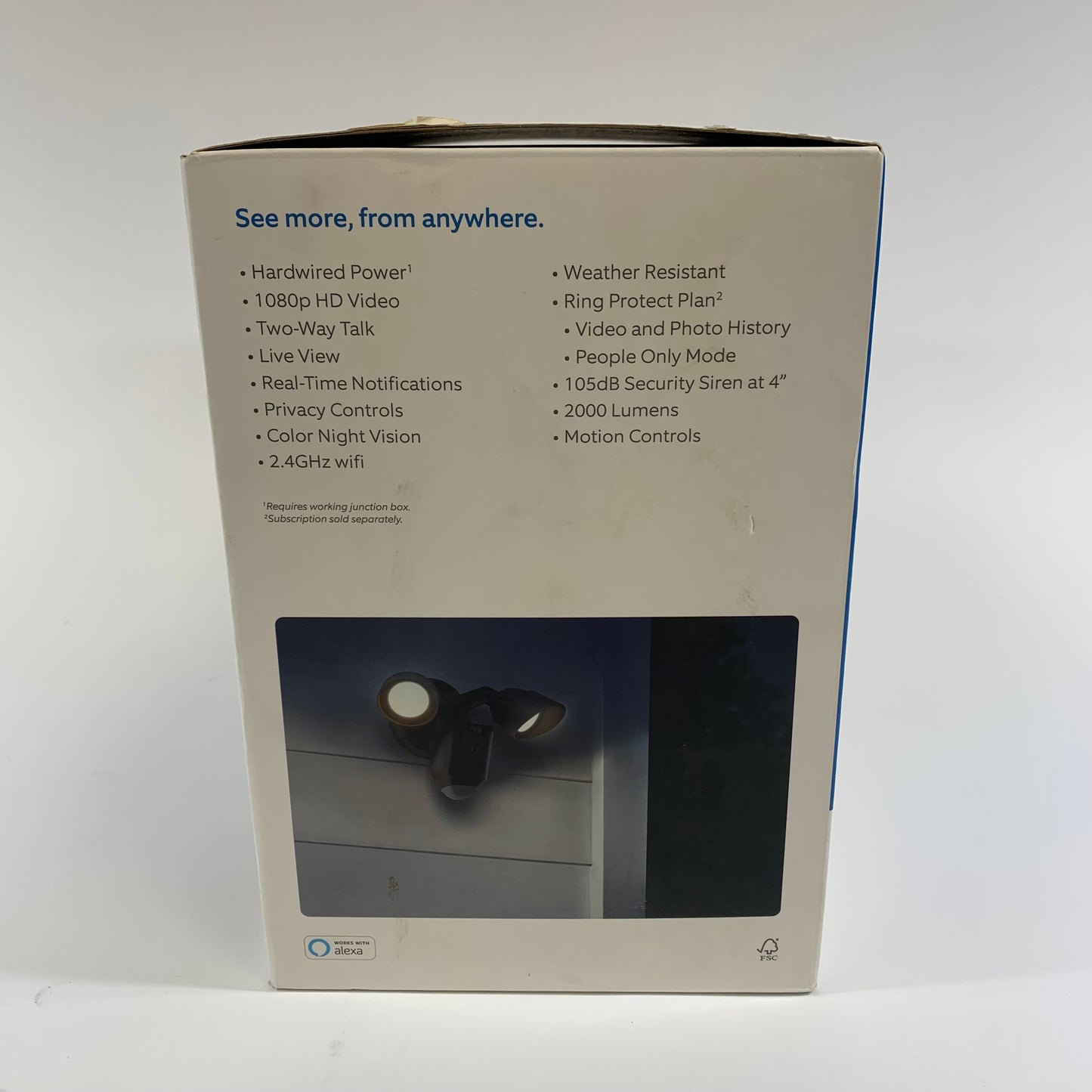 New Ring Floodlight Cam Wired Plus Security Camera