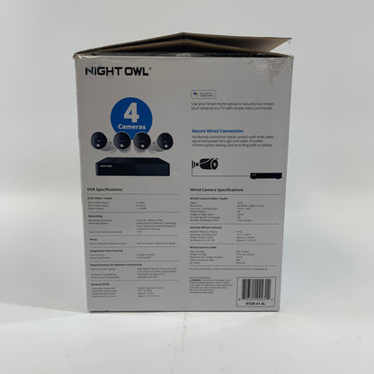 Night Owl 4k UHD Wired Security System Wired Security System BTD4-41-4L