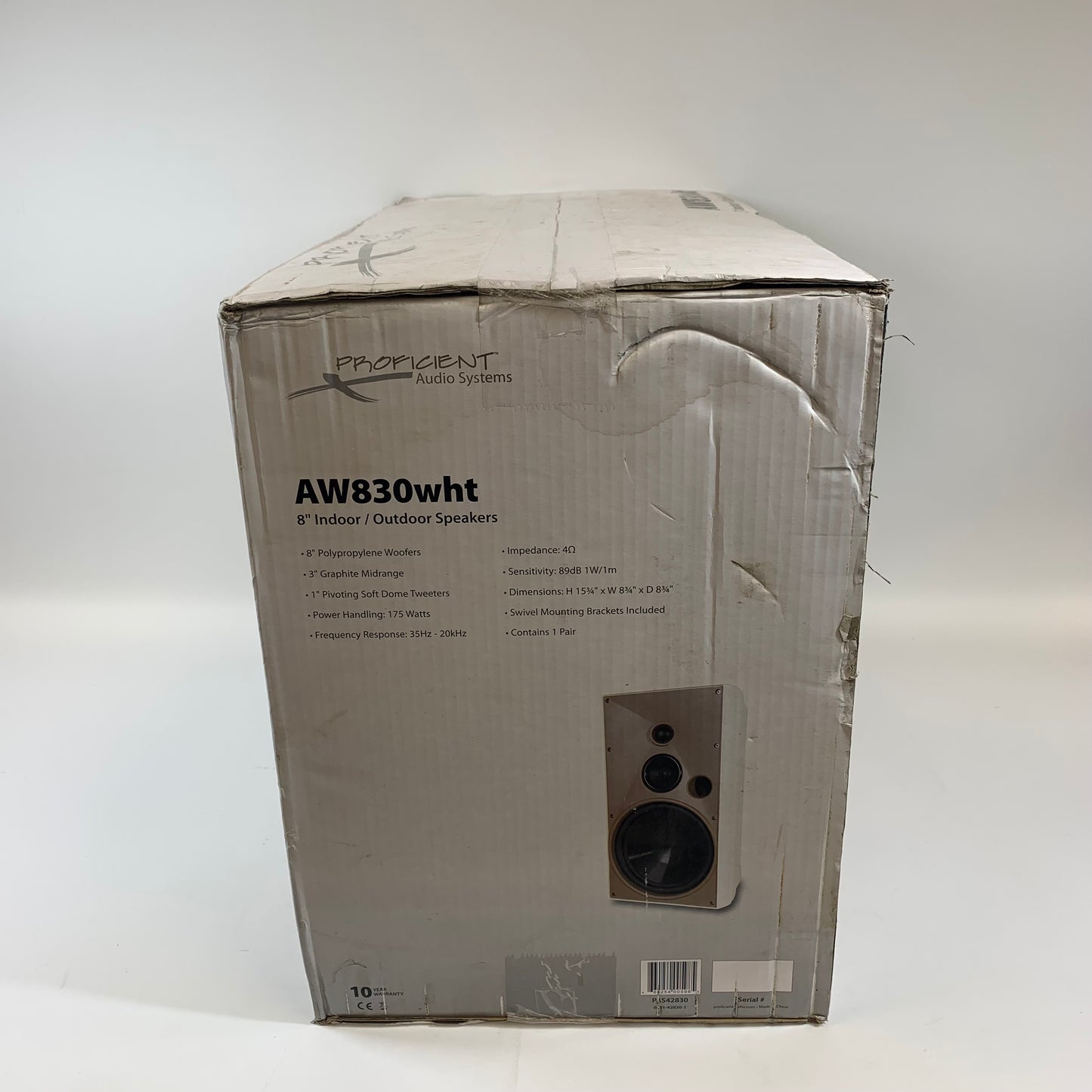 New Proficient Audio Systems AW830 Bluetooth Speaker White