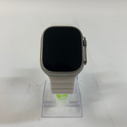 Unlocked Apple Watch Ultra 2 49MM Silver Titanium White Solo Loop A2986