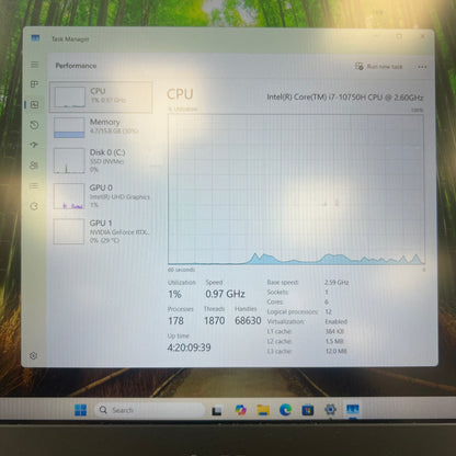 HP Omen 15-EK0013DX 15.6" i7-10750H 2.6GHz 16GB RAM 1TB SSD GeForce RTX 2060