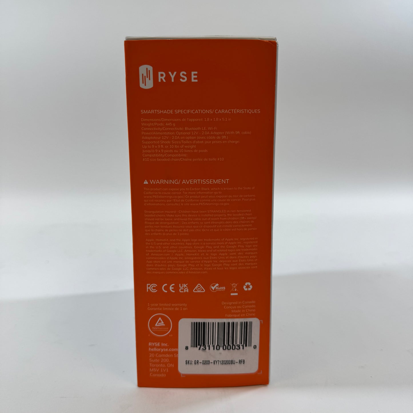 New Ryse SmartShade Motorized Window Shade System