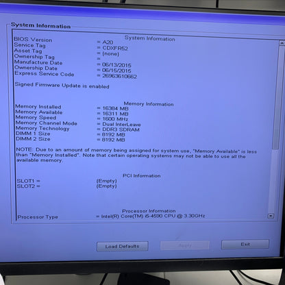Dell OptiPlex 3020 SFF i5-4590 3.20GHz 16GB RAM 512GB SSD