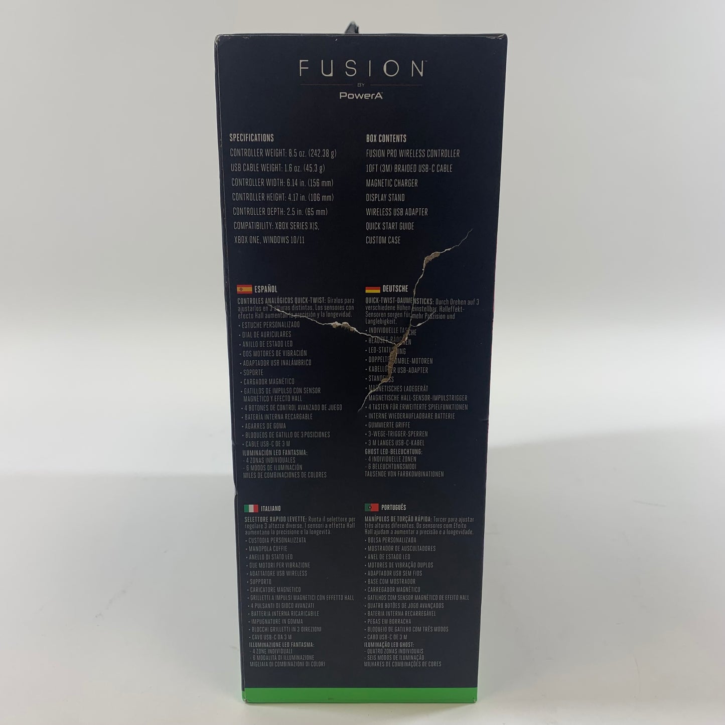 PowerA Fusion Black XBGPFPWL Wireless Gaming Controller Xbox One, Windows 10/11