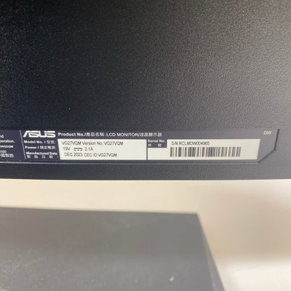 ASUS 27" VG27VQM FHD LCD VA Curved Gaming Monitor