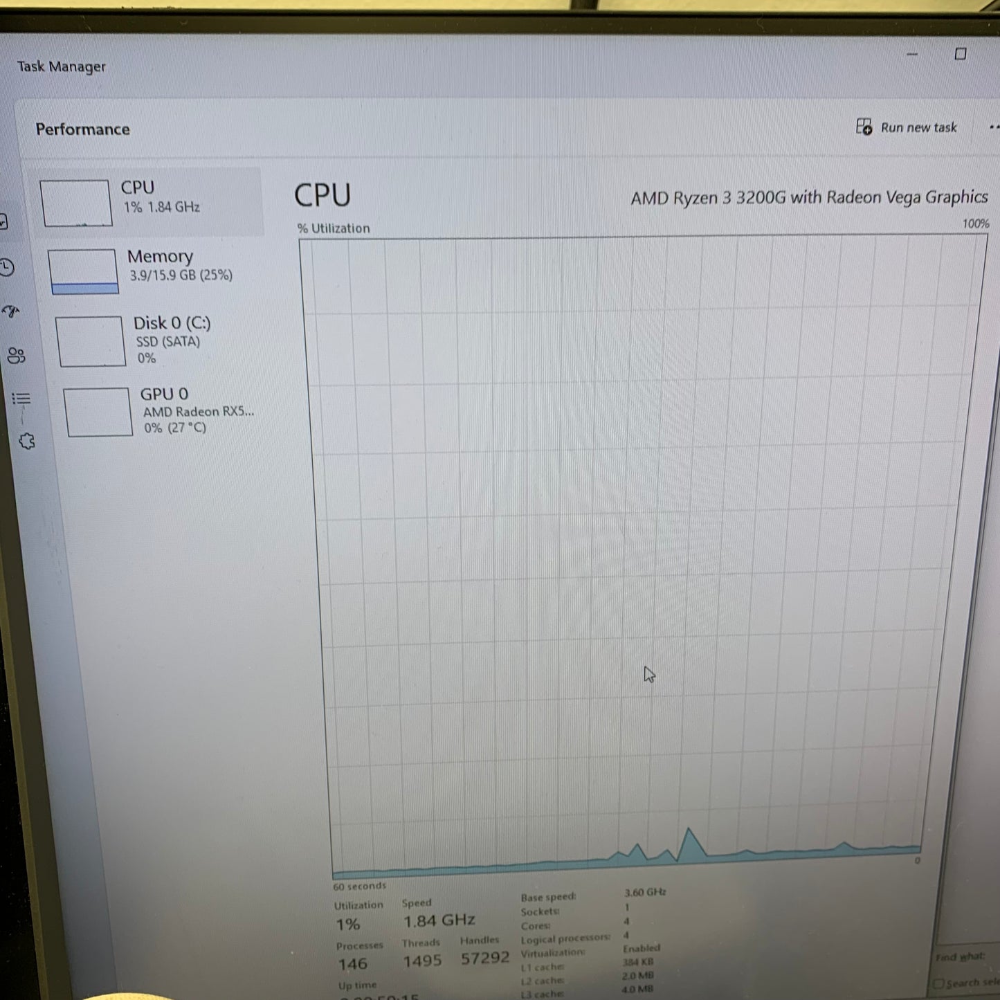 STGAUERON Ryzen 3 3200G 3.60GHz 16GB RAM 512GB SSD AMD Rx 590