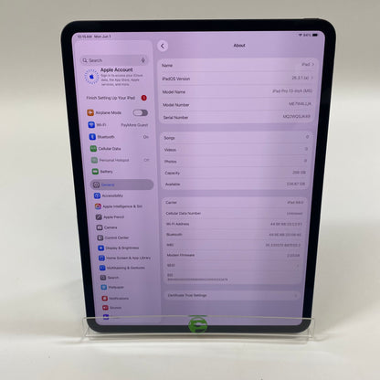 WiFi Only Apple iPad Pro 13" M5 256GB Space Black ME7W4LL/A