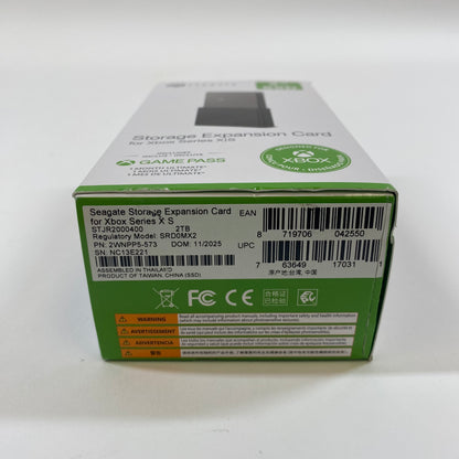 New Seagate Storage Expansion Card Black SRD0MX2 For Xbox Series X/S
