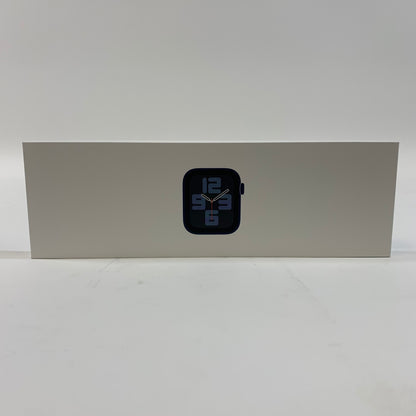 New Unlocked Apple Watch SE 2nd Gen 44MM Blue Aluminum Black Sport Band A2727