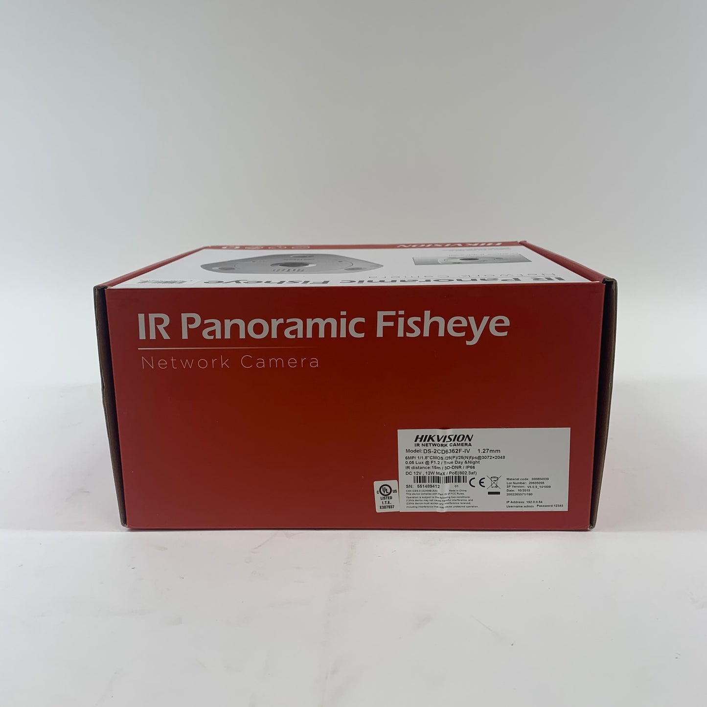 New HIKvision IR Panoramic Fisheye Network Camera DS-2CD6362F-IV Unclaimed