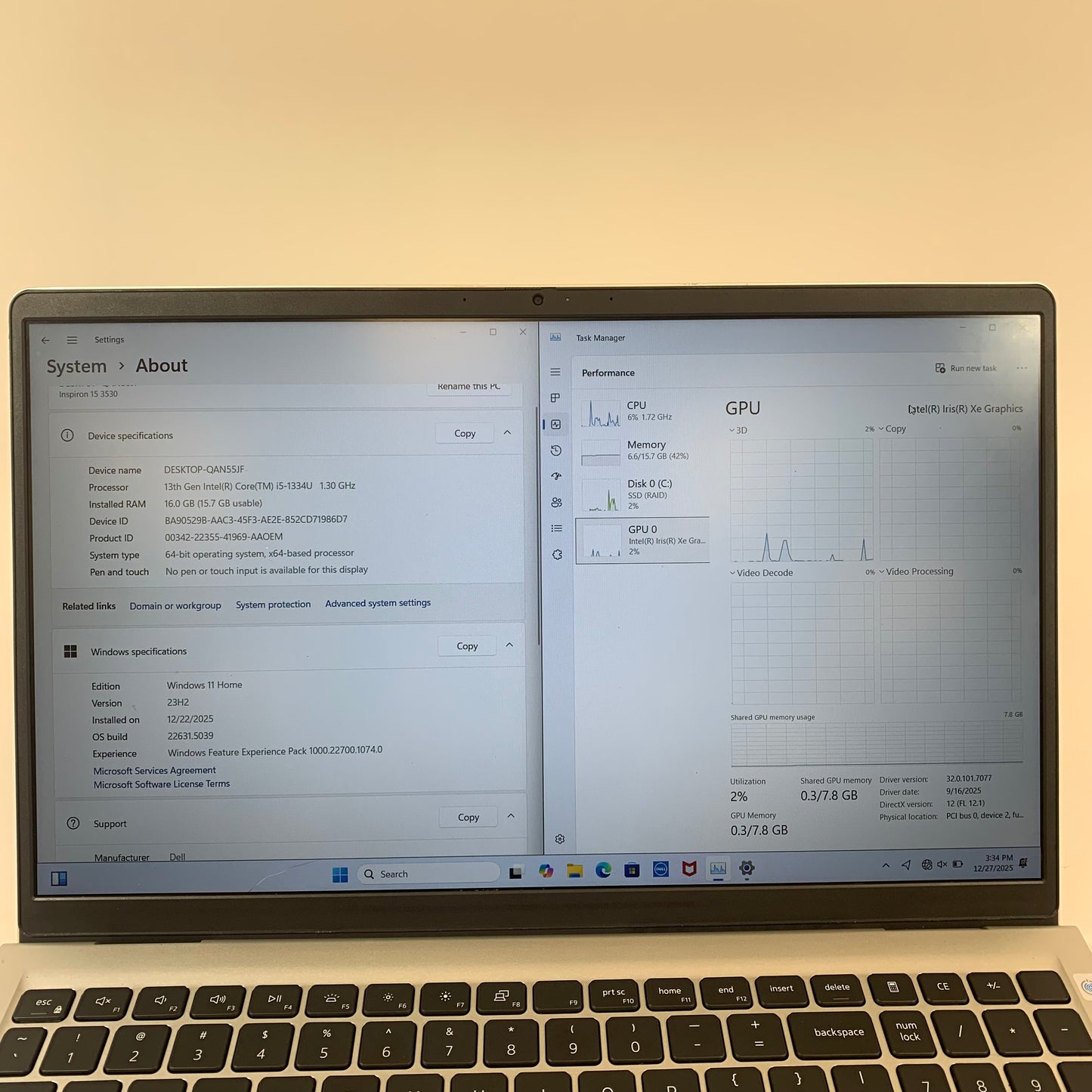 Dell Inspiron 15 3530 15.6" i5-1334U 1.3GHz 16GB RAM 1TB SSD