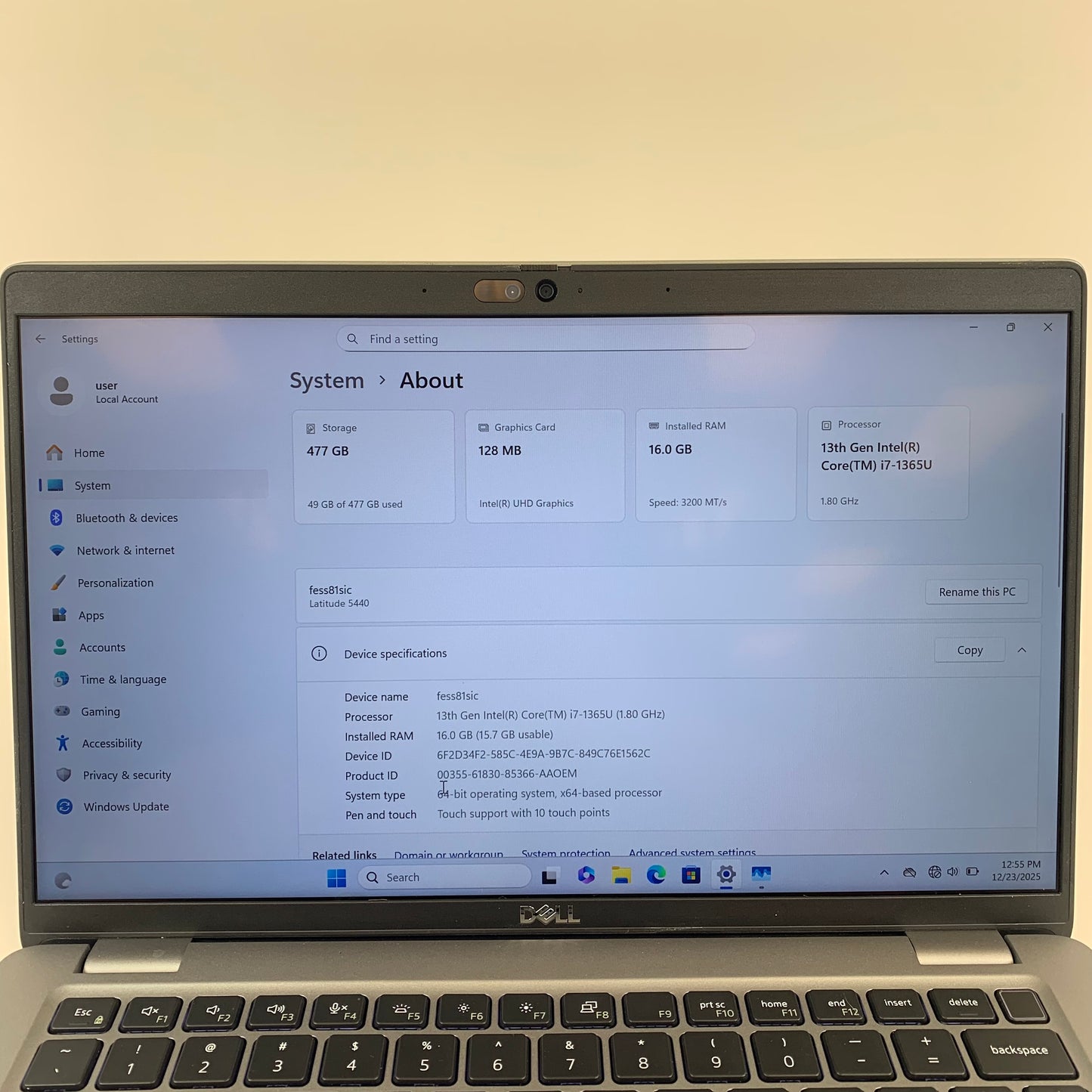 Dell Elitebook 640 G11 14" Core Ultra 5 135U 1.8GHz 16GB RAM 250GB SSD